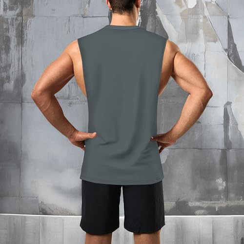Image of Zhyaj Summer Tanks Top for Men Flag Graphic Print Sleeveless Shirts Casual Working Out Vest T-Shirts Loose-Fit Men's Tank