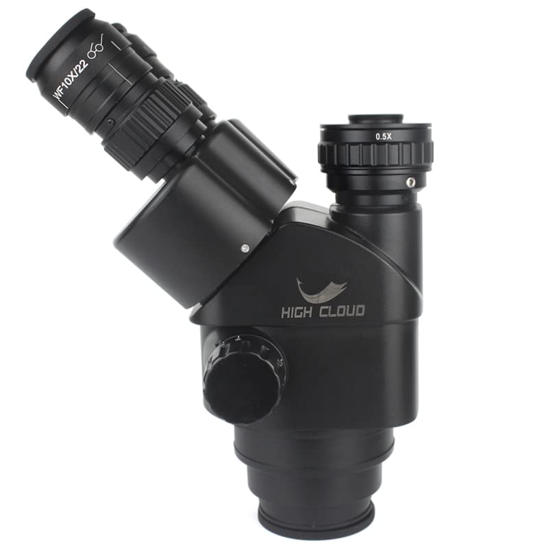 7X-45X 3.5X-90X Simul-Fokal Trinokular-Mikroskop Zoom Stereo-Mikroskopkopf 0,5x 2,0x Hilfsobjektivlinse C-Mount Kamera (Farbe: Orange)