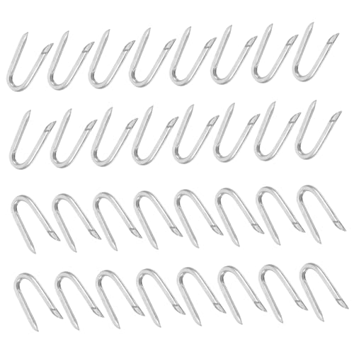 Clous U robustes Ciieeo par 200 pièces pour fixation efficace de clôture et grillage de jardin