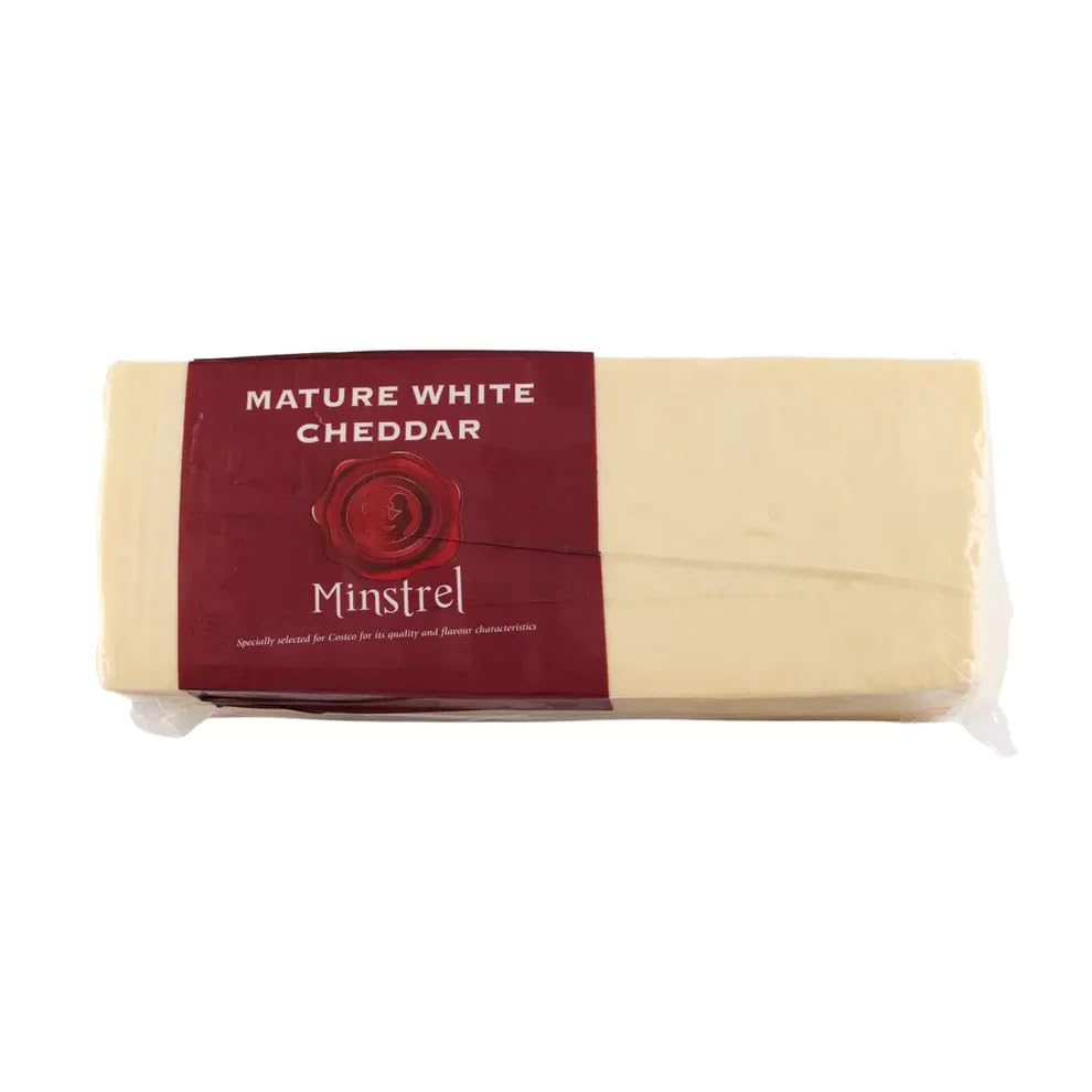 Minstrel Mature White Cheddar 5kg, Vegetarian Block Cheese 1x5kg