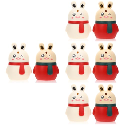 ABOOFAN 4 Juegos Envase De Moldadientes Boca Viscosidad Conejito Chicle Felpa Hámster Tazas Apilables Estaño Palillos De Hilanderos Reutilizable El Plastico 2 Piezas * 4