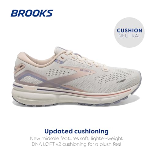 Brooks Brooks Women's Ghost 15 Neutral Running Shoe - Snow White/Blush/Cosmic Sky - 5.5 Medium