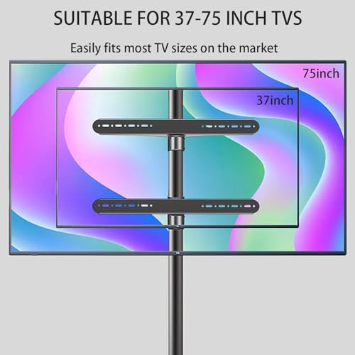 Soporte móvil de piso para TV LCD de 37 a 75 pulgadas miniatura 4