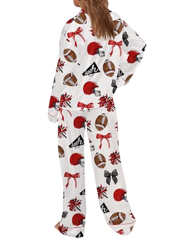 Image of SHESHOW Satin Pajamas for Women Set Long Sleeve Button Down Sleepwear 2 Piece Nightwear Women Pjs Sets Size XS-XXL