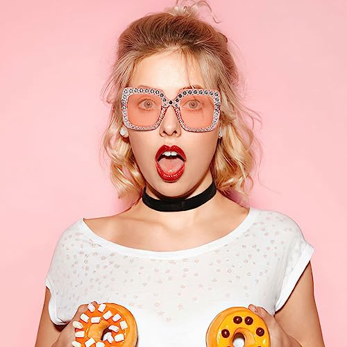 Womens Men Sunglasses Trendy Party Retro Oversized Sunglasses 60,70'S Sunglasses Halloween Square Disco Accessories4