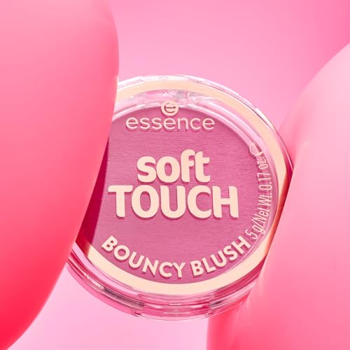 Image of essence | Soft Touch Bouncy Blush | Lightweight, Buildable Cream to Powder Blush | Long-Lasting Natural Flush | Vegan & Cruelty-Free Makeup (20 Electric Peony)
