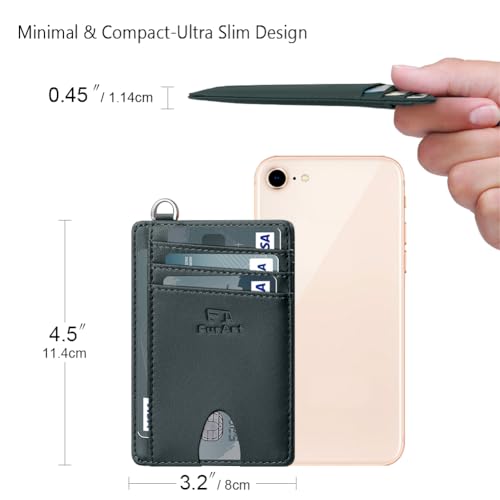 Image of FurArt Slim Minimalist Wallet RFID Credit Card Holder for Men | slim minimalist compact rfid id window thin