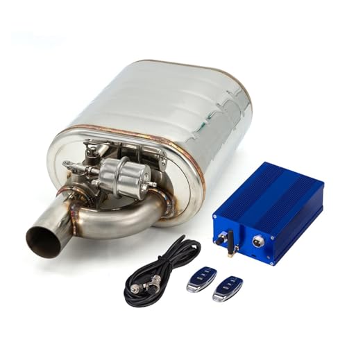 Ensemble d'échappement en acier inoxydable poli avec système de valve électrique