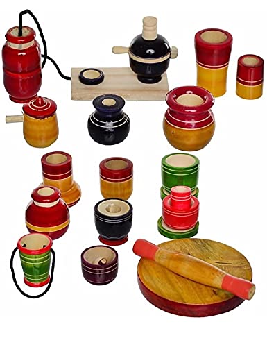 MAMU SHOP Wooden Kids Kitchen choppu Jaman -23 PIS (Colour May Very) Multicolour