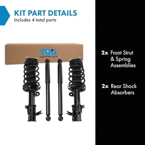 Image of TRQ Front and Rear Complete Strut Assembly & Shock Absorber Kit Complete Strut & Coil Spring Assembly Compatible with 2016-2021 Acura ILX