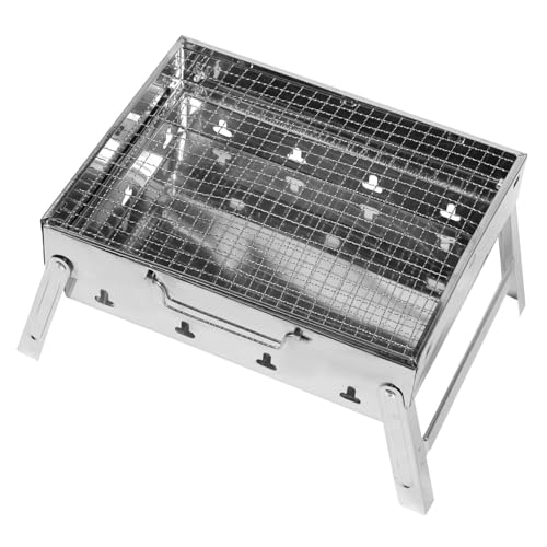 Yardwe Parrilla De Barbacoa De Acero Inoxidable Plegable Estufa Para Camping y Exteriores Rejilla Para Barbacoa Obra Exterior