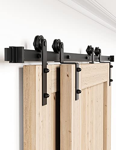 Get Special Price WINSOON 6FT Rail Single Track Bypass Sliding Barn Door Hardware Kit for Double Doors, Low Ceiling, Easy Mount, Heavy Duty, Slide Quietly and Smoothly Get Special Price WINSOON 6FT Rail Single Track Bypass Sliding Barn Door Hardware Kit for Double Doors, Low Ceiling, Easy Mount, Heavy Duty, Slide Quietly and Smoothly