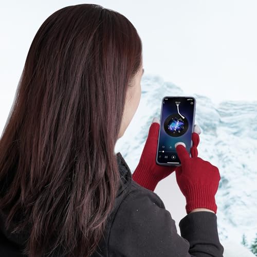 Image of Pistha 24 Pairs Winter Gloves Touch Magic Screen Gloves Stretchy Knit Cotton Gloves Bulk For Men Women Homeless Cold Weather