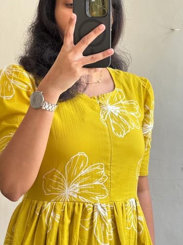 Image of Women's Rayon Printed Anarkali Kurta for Women and Girls, Regular Wear