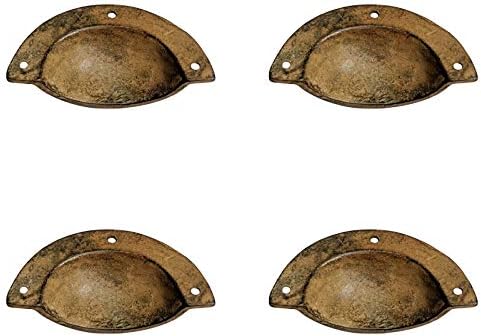 Adonai Hardware Kittim Antique Iron Drawer Pull (Rust Living Finish)