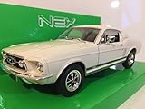 Bauart : Fertigmodell Ford Mustang GT, rot, 1967, Modellauto, Fertigmodell, Welly 1:24