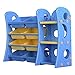 Półka na organizery na zabawki Organizator zabawki dla dzieci z wyjmowaną jednostką przechowywania i półki do przedszkola Wystrój pokoju (Color : Blue, Size : One size)