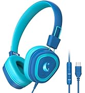 Kids Headphones for School,2024 Upgrade USB Type C Kids Headphone with Microphone, Wired Boys Gir...