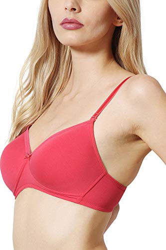 Image of Van Heusen Women's Cotton T-Shirt Bra|16 Hour Comfort|Everyday Bra|Breathable Perforated Cups|Anti Bacterial Tech|Sweat Absorbent|Padded|Wireless|Coverage|No Slip Soft Straps|Detachable Straps