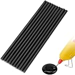 10 Pieces Mini Hot Glue Gun Sticks 7 mm by 200 mm Hot Melt Glue Sticks for DIY Art Craft, Black