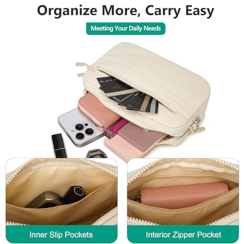 Image of JEEHAN Quilted Crossbody Bags for women Designer Shoulder Handbags Small Purse