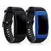 Produktbild kwmobile 2X Sport Schutzhülle kompatibel mit Samsung Gear Fit2 / Gear Fit 2 Pro - Silikon Hülle Cover ohne Tracker Schwarz Dunkelblau
