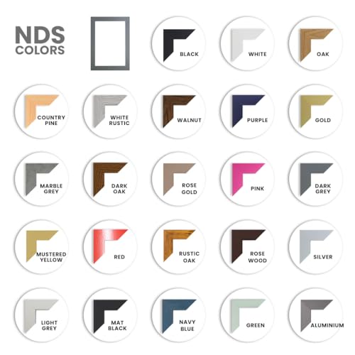 Procut Global 16X16 Dark Grey Picture Frames - Modern Wooden Photo Frame with Shatterproof Perspex for Wall or Tabletop - Perfect for Posters, Certificates, Prints - Sizes & Colors Available - Image 5