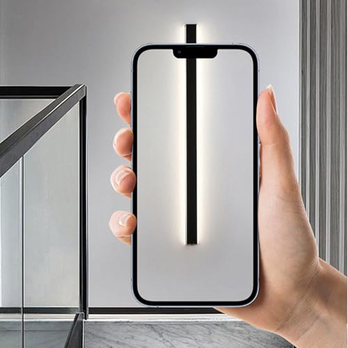 Aplique de pared LED largo de 60cm en aluminio blanco con enchufe e interruptor de luz cálida 6