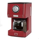 Amaste Coffee Maker, 25 Oz Drip Coffee Machine with Glass Coffee Pot, Retro Style Coffee Maker with