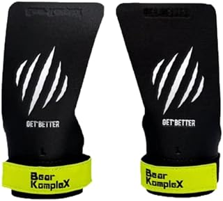 Bear KompleX Black Diamond No Hole Grips - Lightweight, High Performance Weightlifting Grips, Protect Hands and Provides Comfort - Great for Cross Training, Powerlifting, Gymnastics for Men and Women