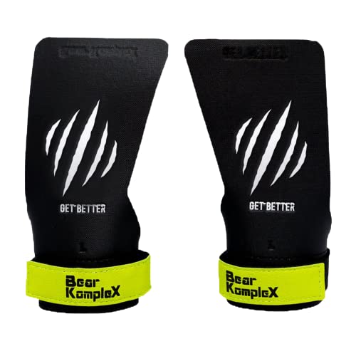 Bear KompleX - Cross Training Hand Grips for Weight Lifting, Gymnastics, and Pull Ups - Lightweight and High Performance Powerlifting Grips for Men and Women - No Hole Design, Black Diamond