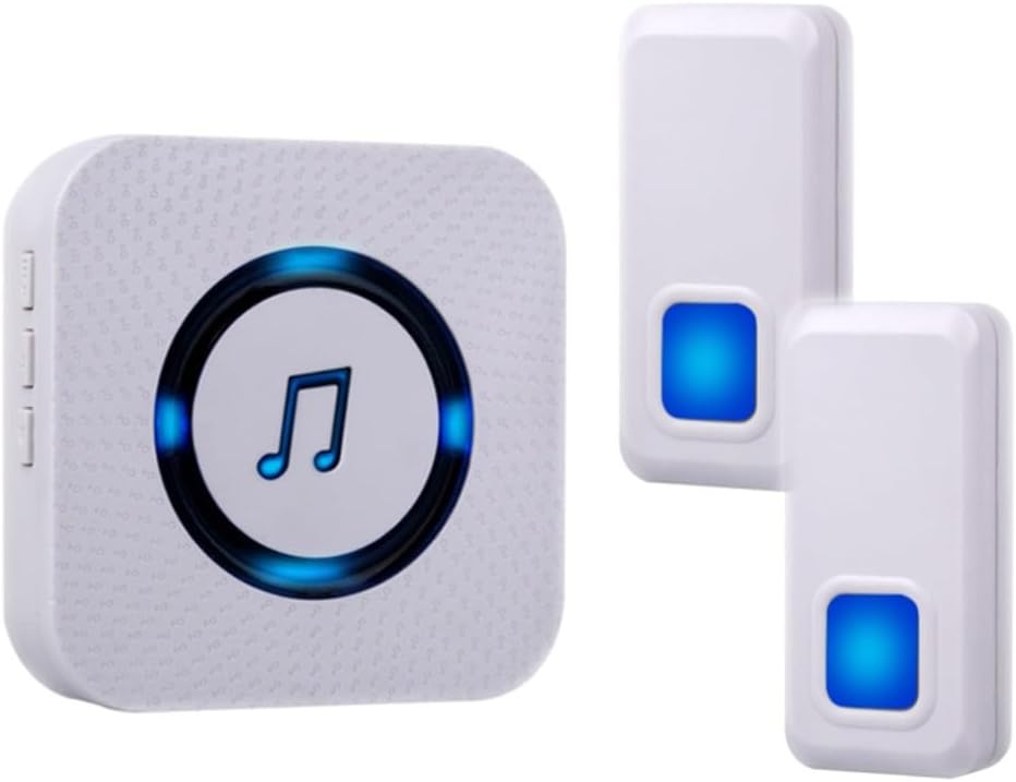 HBJWOV Waterproof doorbell, Intelligent doorbell, Note doorbell, 2-to-1 Remote Control