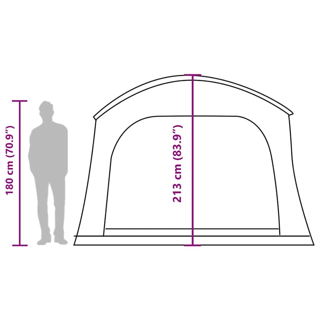 Autozelt Grün wasserfest Personen Campingzelt mit PU-beschichtetem Polyester, 435x320x, mit Belüftung, Moskitonetz und winddichtem Regenschutz für Outdoor Wandern Festival