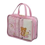 Siffler(シフレ) Women's Rilakkuma Travel Pouch Set, RK46. Pink Cherry Blossom, One Size