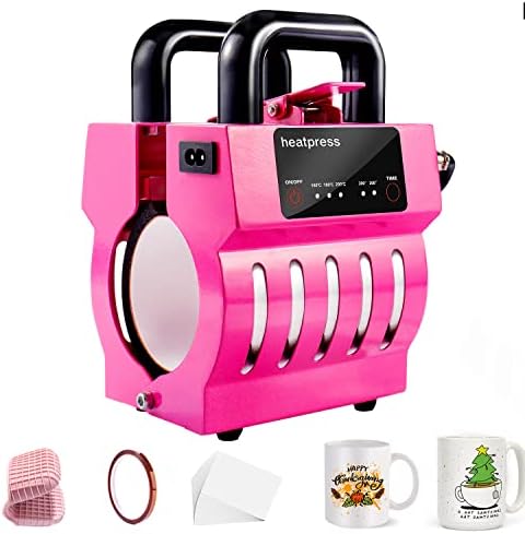 Mug Heat Press Mini Cup Press Sublimation Machine for 11oz-15oz Coffee Mugs Small Heat Press Personalized Birthday Day Gifts for Men Women