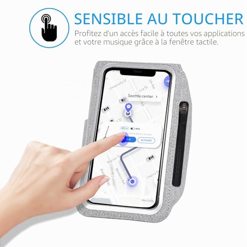 HAISSKY Brassard Sport avec Poche Écouteur pour Smartphones jusqu'à 6,9" – vue 4