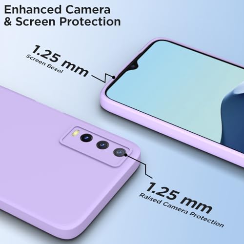 Image of Outlouders Back Cover for Vivo Y12s / Y20 / Y20i / Y20G | Camera Protection | Durable Soft Matte Silicone Bumper Case (Purple)