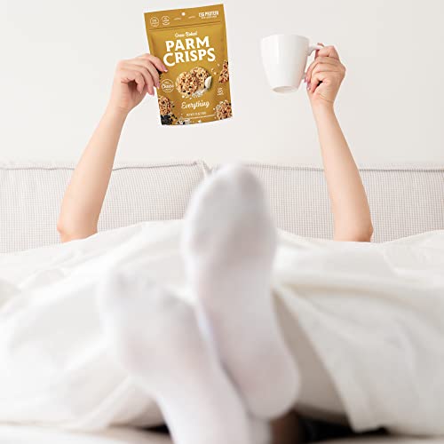 ParmCrisps - Everything Cheese Parm Crisps, Made Simply with 100% REAL Cheese | Healthy Keto Snacks, Low Carb, High Protein, Gluten Free, Oven Baked, Keto-Friendly | 1.75 Oz (Pack of 6)