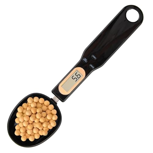 Cuillère Doseuse à Graduation, 0,1g - 500g, écran LCD, 4 unités de pesage, Balance Alimentaire Multifonctions de Cuisine, Convient aux poudres, particules...