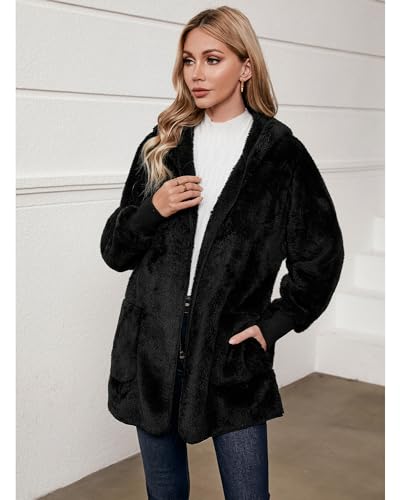 image for LookbookStore Lightweight Cardigan Women Faux Shearling Oversized Coat