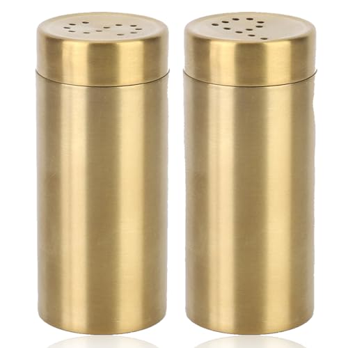 2 Stück Salz- und Pfefferstreuer, Edelstahl-Gewürzstreuer, Mini-Gewürzspender, Metall-Salz- und Pfefferstreuer für Küche, Kochen und Grillen im Freien