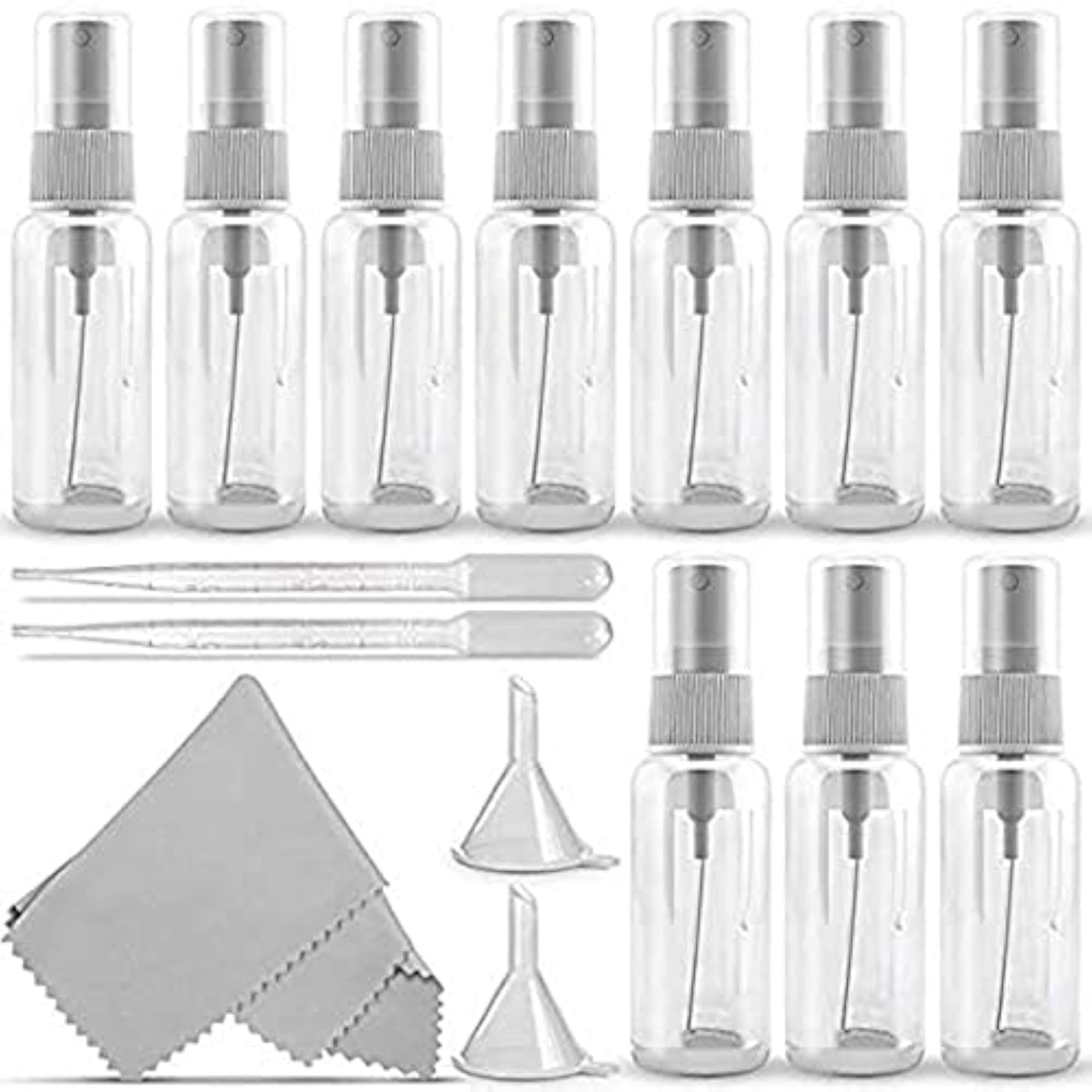 40 Bottles Empty 30ml Clear Plastic Mist Spray Set