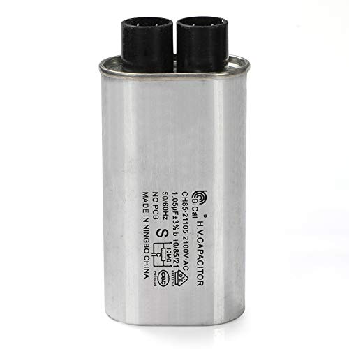 BlueCatELE 3 terminales rápidos de hoja 1/4 en 1.05 MFD uF condensador universal de microondas compatible con Whirlpool W10850446 W10138798 13QBP21105 y otros