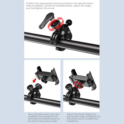 Support de téléphone pour vélo et moto avec manipulation à 1 main - 4