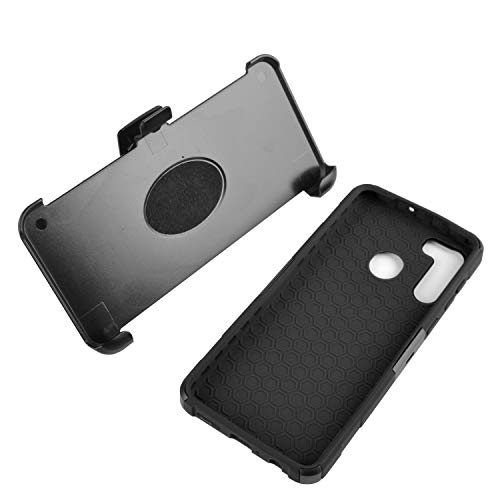 Celzen - For Samsung Galaxy A21 (Sm-A215) - Phone Case W/Belt Clip Holster - Cv1 Black #TOP5