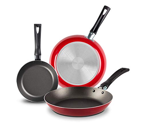 La mejor comparación de Juego de sartenes ekco , tabla con los diez mejores. 50 Ekco | Juego de Sartenes con Antiadherente 3 Piezas de Aluminio - Color Rojo