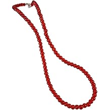 Chinese Style Red Jade Necklace, Luxurious Hetian Jade and Ruby Pendant Necklace for Women, Elegant Collarbone Chain4MM