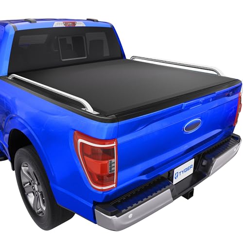Tyger Auto T2 Low Profile Soft Roll-up Truck Bed Tonneau Cover Compatible with 2015-2026 Ford F-150 | 6.5' (79