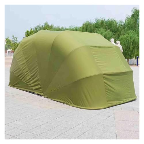 Cochera para todo tiempo, garaje móvil plegable, toldo de coches, cochsemiautomática antiexposición, refugio resistente con llave, 18 pies (verde)