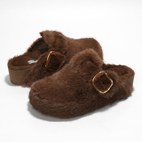Image of Project Cloud Clogs for Women Footwear - Memory Foam and Non-Slip Platform Wedges Heels for Women Mules & Clogs 2026 - Comfortable Stylish Slip-On with Adjustable Straps (Rhona, Brown, 10)